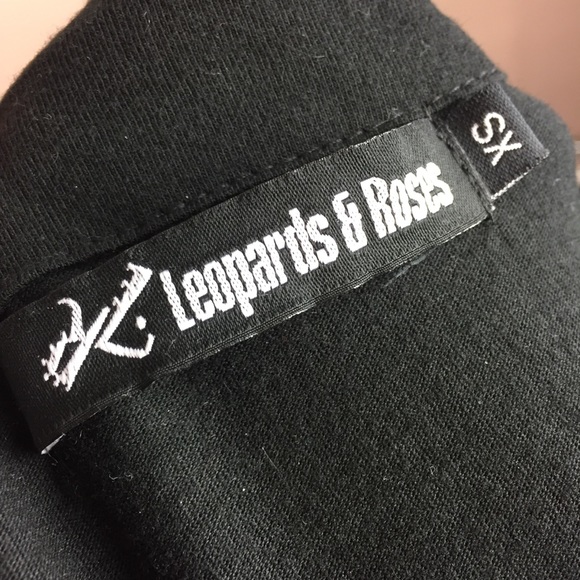 Leopards and Rose black long sleeve mini dress - Picture 4 of 5